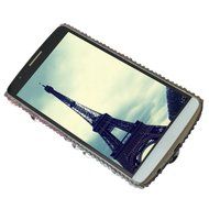 Spritech(TM) Bling Hard Clear Phone Case For LG spirit h440 C70/LG Escape 2/LG Logos,3D Handmade Yellow Silver... N28