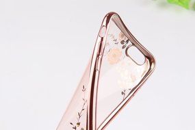 iPhone 7 Case,iPhone7 Case,ikasus Mini Love Heart Glitter Bling Crystal Rhinestone Diamonds Clear Rubber Golden... N34