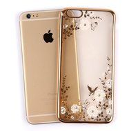 iPhone 7 Case,iPhone7 Case,ikasus Mini Love Heart Glitter Bling Crystal Rhinestone Diamonds Clear Rubber Golden... N37