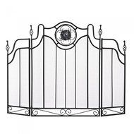 FirePlace TUSCAN DESIGN FIRE PLACE SCREEN Screens Black Iron Metal Mesh N2