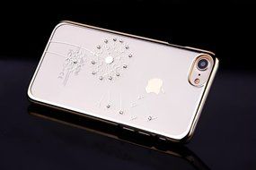 iPhone 7 Case,iPhone7 Case,ikasus Mini Love Heart Glitter Bling Crystal Rhinestone Diamonds Clear Rubber Golden... N39