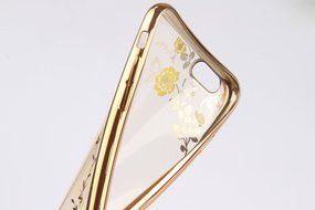 iPhone 7 Case,iPhone7 Case,ikasus Mini Love Heart Glitter Bling Crystal Rhinestone Diamonds Clear Rubber Golden... N43
