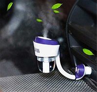 Happy-top Portable Mini 50ml Travel Ultrasonic Cool Mist Aroma Car Air Humidifier with Dual USB Charger Port,... N23