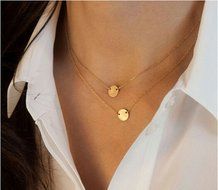 New Fashion Minimalist Retro Sequined Short Necklace Multilayer Necklace Multi-strand Necklaces