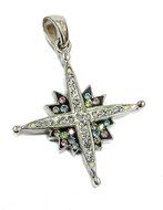 Star Of Bethlehem Silver 925 Pendant With Colorful Swarovski Crystals Holy Land