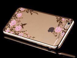 iPhone 7 Case,iPhone7 Case,ikasus Mini Love Heart Glitter Bling Crystal Rhinestone Diamonds Clear Rubber Golden... N53