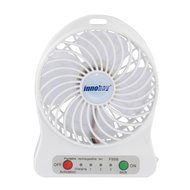 innobay 4-inch Personal Battery Operated Fan Rechargeable with LED Light, Quiet (Black) N9