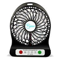 YL-VV@ Taidea UF-TDF02 Mini Portable Mute USB 18650 Rechargeable Battery Fan PC USB Cooler Table Fan with LED... N16