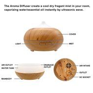 Essential Oil Diffuser, SCOPOW 300ml Wood Grain Cool Mist Aroma Diffuser with [ Timer, Auto Shut-off, 7 Colors... N5