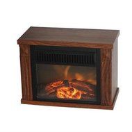 Comfort Glow Mini Hearth Electric Fireplace - Wood Grain - 1200W-2pack