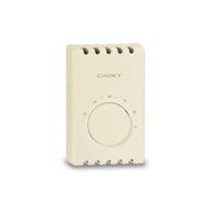 Cadet Bi-Metal Thermostat - Single Pole, 120/208/240 Volt, 22 Amp, Almond, Model# T410A