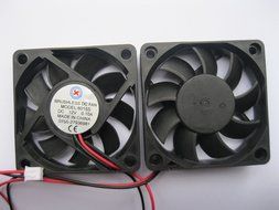 2 pcs Brushless DC Cooling Fan 12V 6015S 9 Blades 2 wire 60x60x15mm Sleeve-bearing Skywalking N2