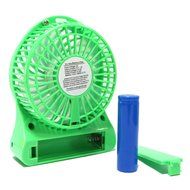 ReFeng Personal Battery Operated Fan Rechargeable with LED Light, Quiet (Green) N10