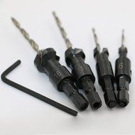 MuLuo 4pcs Countersink Drill Bit Quick Change Hex Shank Screw Tool #6 #10 #13 #16