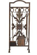 Antique Copper/Patina 5 Piece Fireset - 33.5 inch