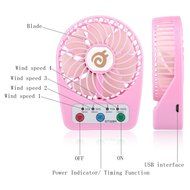 D-FantiX 3-inch Mini Portable Fan 4 Speeds Rechargeable USB Desktop Fan Personal Fan Small Handheld Fan Battery... N16