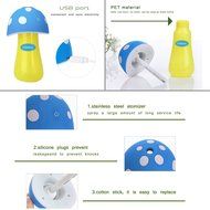 Ultrasonic Cool Mist Humidifier,Dizaul Mushroom Humidifier 200ml for skin moisturing,stealth mask with No Noise... N30