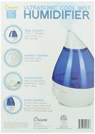 Crane Drop Shape Ultrasonic Cool Mist Humidifier with 2.3 Gallon output per day N11