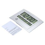 HENSE Electronic Temperature Meter Digital Clander Wall Alarm Clock Thermometer HT07(white) N5
