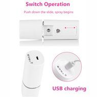 Chirisen Handy Nano Mister Facial Mist Spray Face Sprayer Beauty Skin Care Machine with USB Cable for face(White) N2