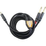 Professional Audio Cable Voyz Nylon 1/8 (3.5mm) TRS to Dual 1/4 Inch Ts Male Mono Vz-n266-12ft