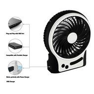 iBaste 4 Inch Portable Mini USB Charging or Battery Powered Desktop Oscillating Fan Black N10