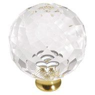 Hickory Hardware P35-CA3 1-3/8-Inch Crystal Palace Knob, Crysacrylic Polished Brass by Hickory Hardware