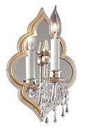 Corbett Lighting 161-11 Bijoux One Light Wall Sconce, Silver Leaf with Antique Mist Finish with Clear Crystal...