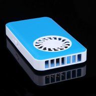 Somnr&reg;&nbsp; Blue Mini Usb Bladeless Fan Chargeable Genuine Ultra-thin Handheld the Ifan Creative Air Conditioning... N2