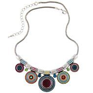 Women Fashion Jewelry Crystal Choker Pendant Chunky Statement Chain Bib Necklace N3