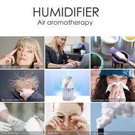 Air Humidifier essential Oil DiffuserMini Ultrasonic Car Cool Mist Air Purifier 300ML USB Home &amp; Office Oil Aroma... N4