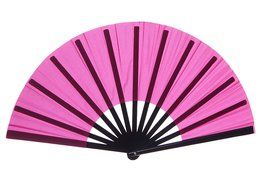 Chinese Nylon-Cloth Fan for Ladies (Black) N9