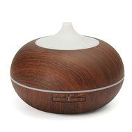 Esential Oils Diffuser LuckyFine Wood Grain Aromatherapy Oil Diffuser Air Humidifier with Changing LED Light Deep... N5