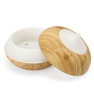 Esential Oils Diffuser LuckyFine Wood Grain Aromatherapy Oil Diffuser Air Humidifier with Changing LED Light Deep... N7
