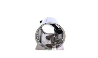 Nkisup Fashion Metal Opened Circle Cuff Ponytail Elastic Hair Band for Women (Silver) N10