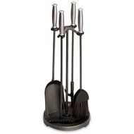 Barrel Handle Stove 5 Piece Iron Fireplace Tool Set