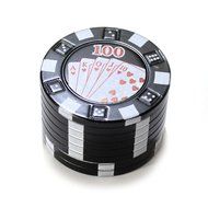 YINO Creative Black Metal Herbal Herb Tobacco Smoke Grinder Chip Shaped Hand Muller Crusher Grind Tools