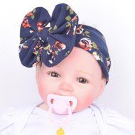 Newborn Infant Toddler Girls Baby Stripe Bowknot Beanie Hat Comfys Hospital Cap N12