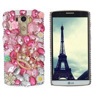Spritech(TM) Bling Hard Clear Phone Case For LG spirit h440 C70/LG Escape 2/LG Logos,3D Handmade Yellow Silver... N33