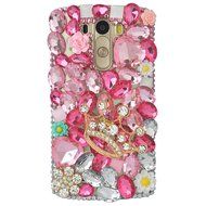 Spritech(TM) Bling Hard Clear Phone Case For LG spirit h440 C70/LG Escape 2/LG Logos,3D Handmade Yellow Silver... N34