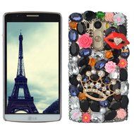 Spritech(TM) Bling Hard Clear Phone Case For LG spirit h440 C70/LG Escape 2/LG Logos,3D Handmade Yellow Silver... N35