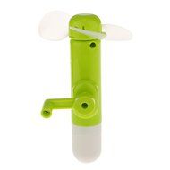 Portable Hand Crank Mini Fan without Battery for Kids Toy -Green N3