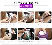 Happy-top Portable Mini 50ml Travel Ultrasonic Cool Mist Aroma Car Air Humidifier with Dual USB Charger Port,... N27