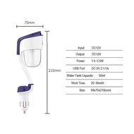 Happy-top Portable Mini 50ml Travel Ultrasonic Cool Mist Aroma Car Air Humidifier with Dual USB Charger Port,... N31