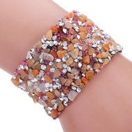AutumnFall&reg; Women Bohemian Crystal Magnetic Clasp Bracelets Wrist Chains (Purple) N10