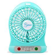 YL-VV@ Taidea UF-TDF02 Mini Portable Mute USB 18650 Rechargeable Battery Fan PC USB Cooler Table Fan with LED... N19