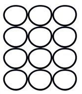 Eureka SAN-GENBELT (12 Pack) Vacuum Cleaner Rubber Brush Roll Belt, Black # E-30563-12pk