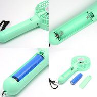 LIPPO Household USB Fan Portable Summer Cooling Fan 2-way Powered Convenient Mini Cooler (Palm-Leaf 183, Black) N28