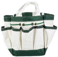 Canvas Garden Tote with 7 Pockets White 9 in. X 6 in. : ( Pack of 1 Pc ) (GT12) by PPI