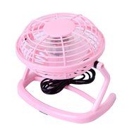 HDE USB Powered Desk Fan Personal Air Blower for PC Notebook Laptop (Pink) N4